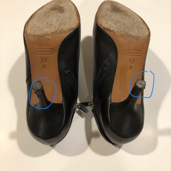 COACH ‘Yalena’ Black Leather Bootie Size 7.5 B - Picture 5 of 8